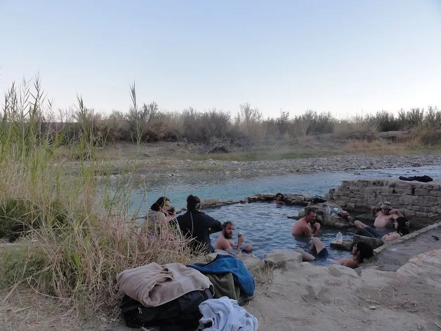 Hot springs beside the Rio Grande