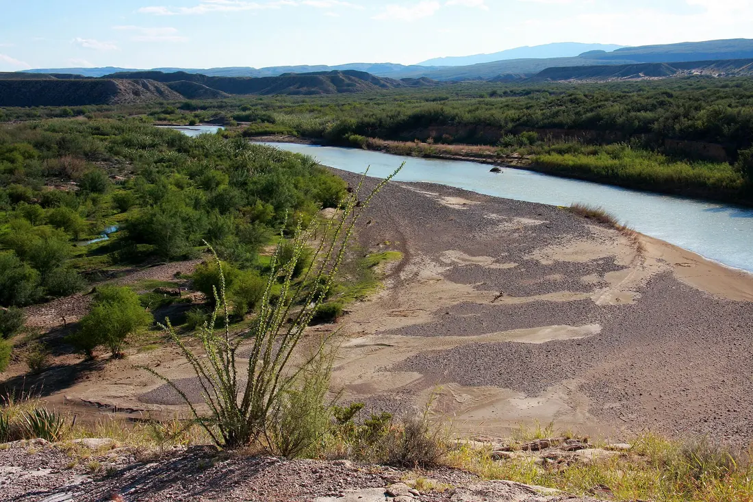 The Rio Grande winding through Big Bend